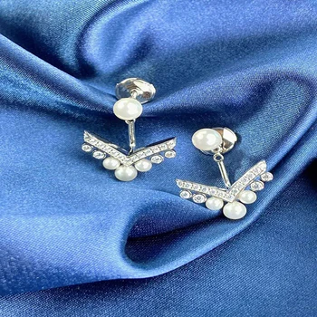 Naiste trend, mood üllas ja elegantne S925 sterling silver pearl kõrvarõngad originaalne disain kõrge kvaliteet, peen ehted kingitus