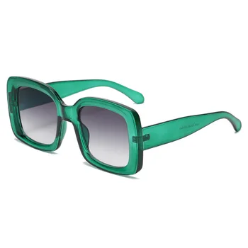 Uus Ülepaisutatud Square Päikeseprillid Vintage Disainer Naiste Mood päikeseprillid Roheline Roosa Tooni UV400 Luksus Brändi Naine Oculos