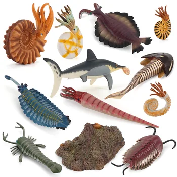 Eelajaloolised Loomad Ookeani Nautilus Opabinia Trilobita Eurypteroid Haridus Mudel Plastikust Joonis
