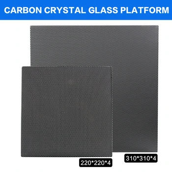 3DSWAY 3D Printeri Osad Süsiniku Crystal Klaasist Platvorm Soojendusega Voodi Ehitada Pinda Karastatud Ultrabase Klaasplaat 220*220 310*310
