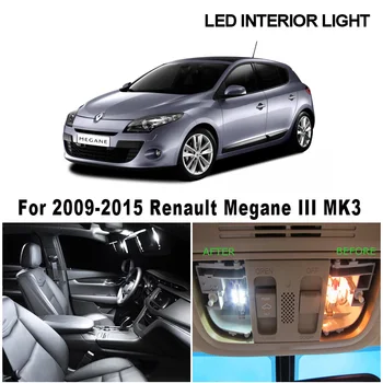 15tk vigadeta Auto LED Pirnid Salongi Lugemine Kaardil Uks Kerge Komplekt 2009-Renault Megane III 3 MK3 numbrimärk Valgus
