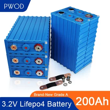 PWOD 3.2 V Lifepo4 Brand New 8PCS 200AH Liitium-Raud-Fosfaat Rakk Saab Teha Paadi akud, Autode batteriy, Päikese Energia salvestamine