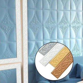 3D Seina Sisekujundus Line Põrandaliistud Piiri Isekleepuv, Veekindel Baseboard Tapeet Seina Kleebis Eest elutuba Kodu Kaunistamiseks