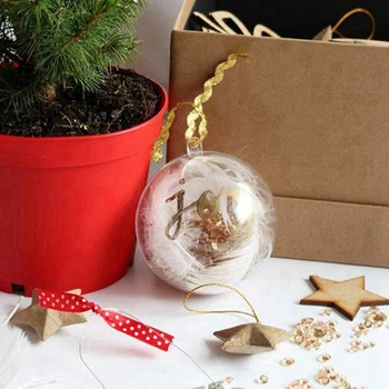 30 Pallid/Partii DIY 70mm Jõulupuu Rippuvad Palli Läbipaistev Pall, Läbipaistev Plastik Täidetud Palli Ornament