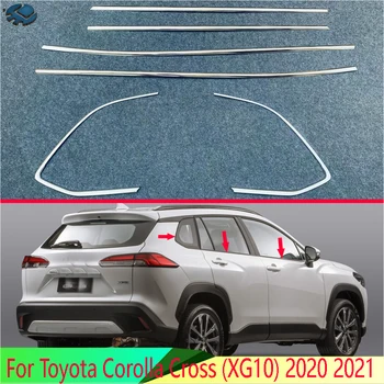 Toyota Corolla Rist (XG10) 2020 2021 Auto Tarvikud Keha Stiil Kinni Roostevabast Terasest Aknas Garneering Aknas Riba Sisekujundus