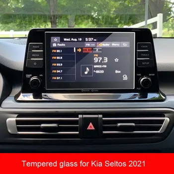 Karastatud klaas Kia Seltos 2021 8 Tolline Madala Mängu Auto Multimeedia Raadio Display Screen Protector Auto Interjöör Kaitsta Kleebis