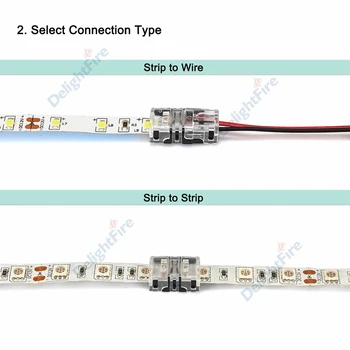 1/5tk 2pin LED Pistikud 4/5/6 Pin-3pin 4pin RGB LED Riba Konnektor WS2812B SMD 5050 LED Valgus Traat Terminal Liimida