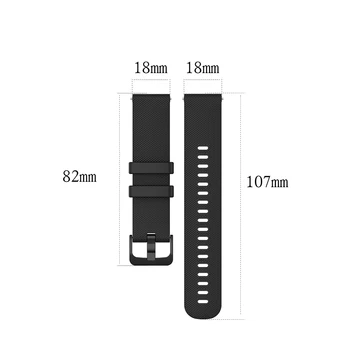 18mm Silikoon Smart Watch Rihma Ticwatch C2 Käepaela käevõru Huawei B5/Au S1 Tarvikud ForGarmin Vivoactive 4S/3S