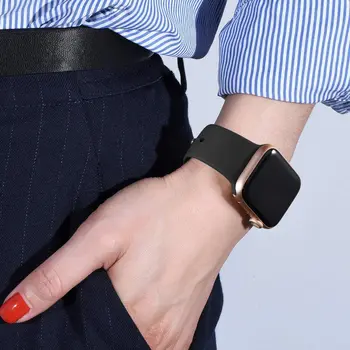 Rihm Apple Watch band 44mm 42mm smartwatch 40mm 38mm Sport Silikoon watchband vöö, käevõru iWatch seeria 6 SE 5 4 3 2