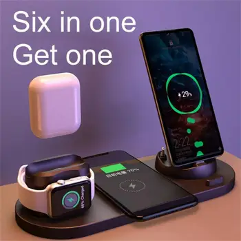 Traadita Super Charge Jaama 6 In1 Traadita Laadimise Dock Omanik Iwatch Laadija Seista Airpods1/2 iPhone Samsung Xiaomi