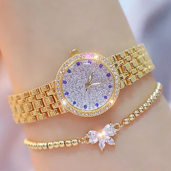 2021 Mesilaste Õde Teemant, Kvarts Luksus Hardlex Watch Naine Tõusis Kulla Daamid Stainles Terasest Veekindel Randmele käekella Crystal Unikaalne