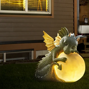 Väike Dinosaurus Kuju Meditatsiooni Skulptuur Vaik Kodus Laua Dragon Mõtles Kuju Mudel Aed Väljas Õue Kaunistamiseks