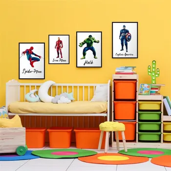 Marvel Avengers Kapten Ameerika Superkangelane Lõuend Maalid Plakat ja Print Seina Art Pilt elutuba Kodu Kaunistamiseks