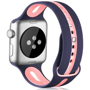 Silikoonist rihm Apple Watch band 44mm 40mm iWatch bänd 38mm 42mm Hingav watchband käevõru apple watch seeria 5 4 3 se 6