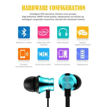 Magnet-Juhtmeta Bluetooth-Kõrvaklapp Stereoheli Sport Veekindel Earbuds Traadita in-ear Headset koos Mic 7 IPhone Samsung