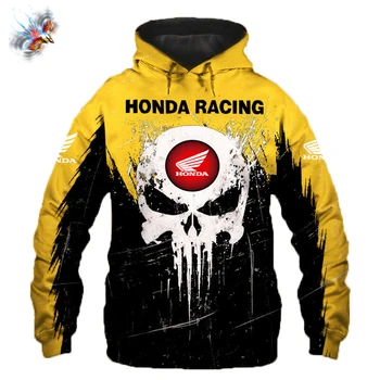 Õhuke Ja Kerge Meeste Honda Mootorratas Logo Topp 3D Digital Print Vabaaja Dressipluus Kapuutsiga Harajuku Kõrge Kvaliteedi Racing Topp