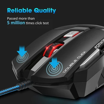 Arvuti Hiirt Mängija Ergonoomiline Gaming Mouse USB-Juhtmega Mäng Mause 5500 DPI Hiirtele LED Backlight 7 Nuppu ARVUTI Sülearvuti