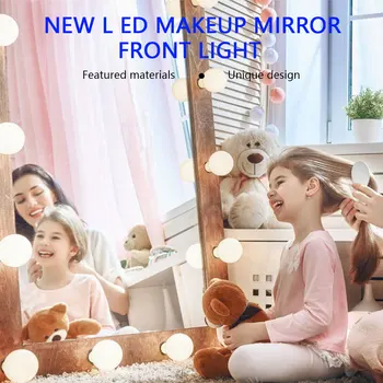 3 Värvid Meik Mirror Light LED Taustavalgustusega Peegel USB-tualettlaud Led Peegel Kerge Edevus Tuled Seina LampTouch Dimm