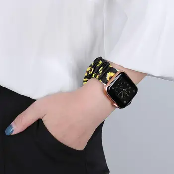 Scrunchie Rihm Apple watch band 44 mm 40mm iWatch bänd 38mm 42mm naiste vöö, käevõru Apple vaata 5 4 3 2 38/40 42/44 mm