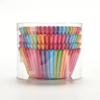 100tk/set Rainbow Värvi Glasuur Liner Küpsetamine Tassi Cupcake Paber Muffin Juhtudel Cake Box Cup Plaadi Kook Hallituse Kaunistus Vahendid