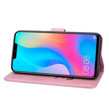 3D Roosi Lille Puhul Huawei P Smart Plus 2018 Kate Nahast Rahakott Flip Case For Huawei P Smart Plus 2018 Magnet Juhul Coque