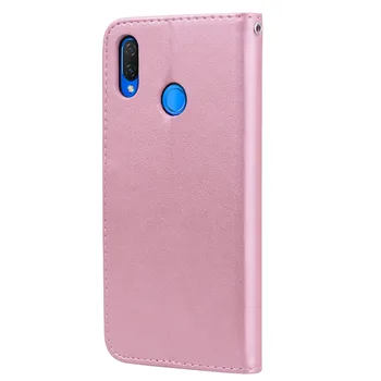 3D Roosi Lille Puhul Huawei P Smart Plus 2018 Kate Nahast Rahakott Flip Case For Huawei P Smart Plus 2018 Magnet Juhul Coque