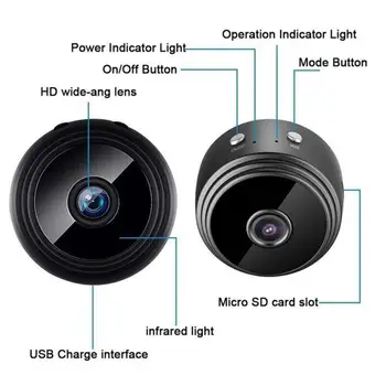 1080P HD IP Mini Kaamera Security puldiga Öise Nägemise Mobiil Tuvastamine videovalve, Wifi, Kaamera, Hid Den Kaamera