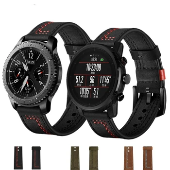 20mm Ehtne nahk watchband Samsung Galaxy Vaadata Aktiivne 2 Smart Watch 40mm 44mm rihm 20mm Sagedusriba Laius watchband