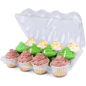 KUUM 8 Pack Korduvkasutatavad Cupcake Karbid 12-Cell Vedaja Cupcake Mahutite Omanik Selge Koogikesi Muffin Sahtel Ühekordselt Kook Kastid