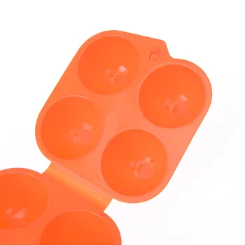 11.5*12cm Kaasaskantav Muna Kanda Oranži Värvi 4 Muna Konteineri Omanik Ladustamise Kasti Juhul, Kokkuklapitavad Plastikust