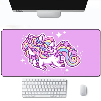 Rainbow unicorn Hiire padi mängijatele decoracion Laiendada Mängu Laua Mousepad Office Professional Mouse Pad Mängu Klaviatuuri Matt xl vaip