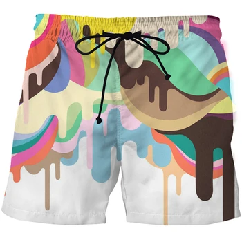 Meeste suvel anime beach lühikesed püksid 3D trükitud kunsti graffiti lühikesed püksid Bermuda püksid Harajuku naljakas graafiline lühikesed püksid mens sport lühikesed püksid