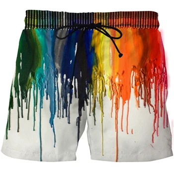 Meeste suvel anime beach lühikesed püksid 3D trükitud kunsti graffiti lühikesed püksid Bermuda püksid Harajuku naljakas graafiline lühikesed püksid mens sport lühikesed püksid