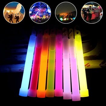 6 Tolline mitmevärviline Glow Stick Keemiline kerge kinni Telkimine Avarii kaunistamiseks Pool klubid asjade Keemiline Fluorestseeruv