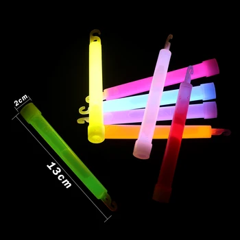 6 Tolline mitmevärviline Glow Stick Keemiline kerge kinni Telkimine Avarii kaunistamiseks Pool klubid asjade Keemiline Fluorestseeruv