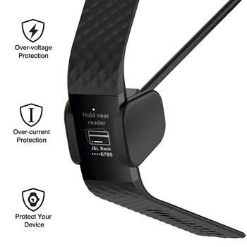 Kaasaskantav Laadija Adapter Asendamine Laadimine USB-Kaabli Klamber Juhe Laadimiseks Dokki Jaoks Fitbit Eest 4 Smart Watch Fitness Tracker