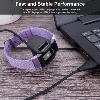 Kaasaskantav Laadija Adapter Asendamine Laadimine USB-Kaabli Klamber Juhe Laadimiseks Dokki Jaoks Fitbit Eest 4 Smart Watch Fitness Tracker