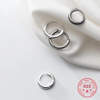 Õrn Hulgi-Jaapani Stiil lihtne stiil S925 Sterling Silver Ear Lukk Läikiv Ring Trendikas Naiste Ehteid Kanda iga Päev