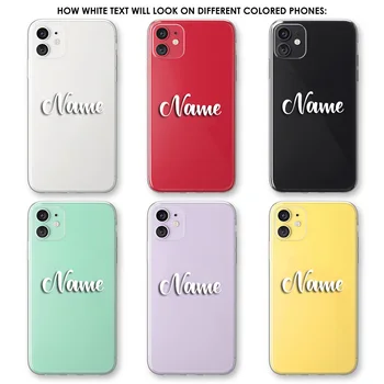 Case for iPhone 11 12 Pro Max mini XR, XS X 8 Plus 7 SE 2020 6S Selge, Näed Läbi Läbipaistva Telefoni Kate Personaliseeritud Nimi