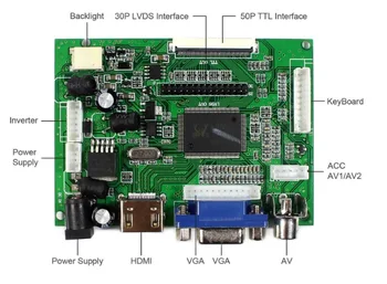 HD+VGA 2AV Control Board Komplekt B170PW03 V1 V. 1 1440X900 LED LCD ekraani Juht Pardal