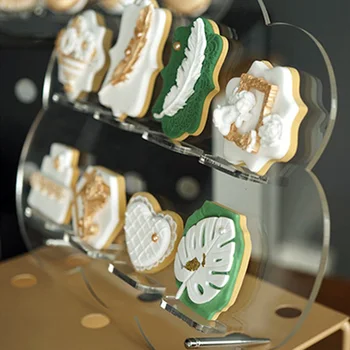 1tk Selge Pilv Akrüül Cupcake Donuts Omanik Pulm Magustoit Küpsised Display Rack Köök Bakeware Kook Seisab