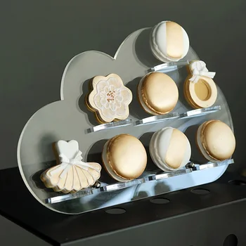 1tk Selge Pilv Akrüül Cupcake Donuts Omanik Pulm Magustoit Küpsised Display Rack Köök Bakeware Kook Seisab
