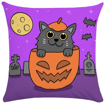 Uus Põhjamaade Halloween Padjapüür Must Kass Kõrvits Diivan Padi Padjapüür Pillowslip Padja Kate on Eemaldatav ja pestav