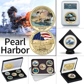 WR 80. Aastapäeva Rünnak Pearl Harbor Kuld mälestusmünte Sätestatud Mündi Omanik USA Armee Väljakutse Mündi Sõjalise Suveniiri