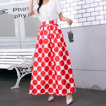 Faldas largas con estampado Õie para mujer,faldas largas de Estilo Retro Vintage P23 de cintura alta, longitud hasta el
