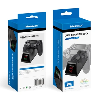 Gamepad Töötleja Dual Charger Station Mäng Meelelahutus Tarvikud PS4 Slim Pro Märgutuli