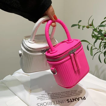 Hot Pink Totes Naiste Disainer Käekotis Puhta Värvi Crossbody Kott Õlal Messenger Bag Mini Moes Rahakotid Telefoni Kotid