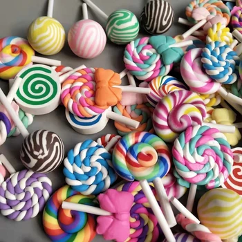 Mix Style Candy Lollipop Korter Tagasi Vaik Tarvikud Lapsed klambri külge Ehteid Dekoratiivne Materjal DIY Telefon võtmehoidja Käsitöö Tarvikud