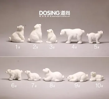 Metsloomade Väike Jääkaru Mudel Kaunistused Väike Valge Karu Haldjas Aias Kääbus Tarvikud Tegevus Arvandmed Figuriin Mänguasjad
