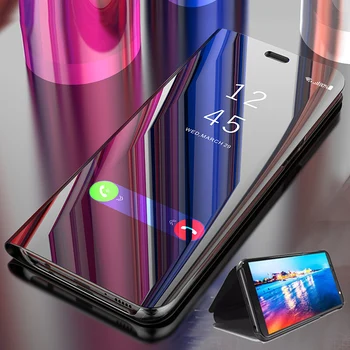 Smart Mirror Klapp Telefoni Puhul Huawei P40 P20 P30 Lite Pro Y6 Y7 Y9 P Smart 2019 Mate 40 Au 30 20 10 8A 8X 10i 9X Kate